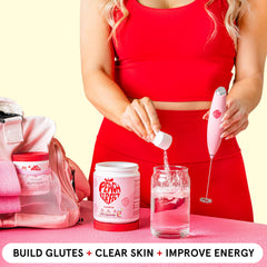 Peach Perfect en estilo de vida junto a equipo de entrenamiento por conveniencia