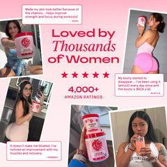 Vaso con mezcla Peach Perfect pink lemonade listo para beber, sabor refrescante