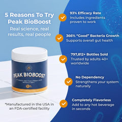 Peak Biome etiqueta con ingredientes para transparencia y confianza