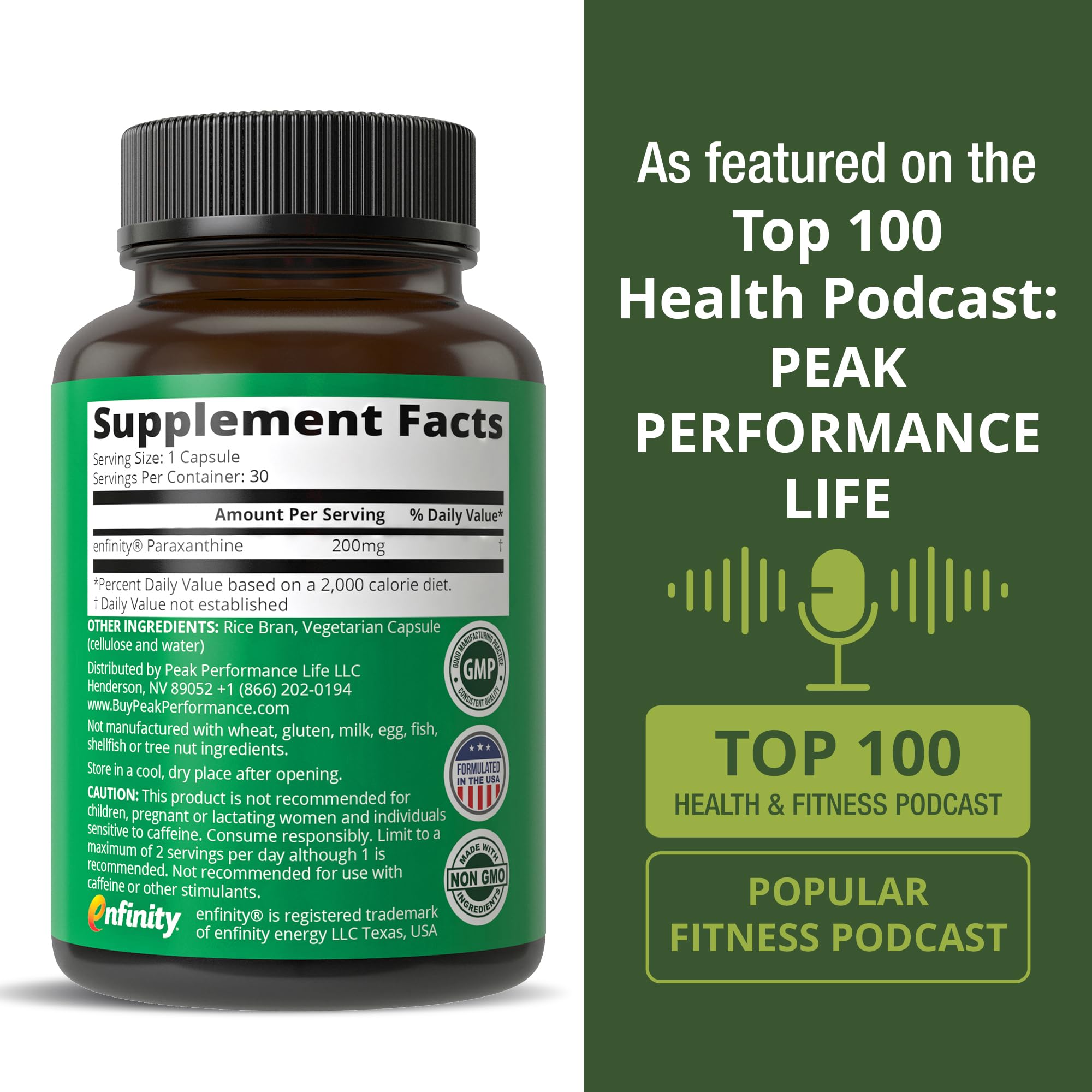 Peak Performance caja abierta con cápsulas para conveniencia diaria
