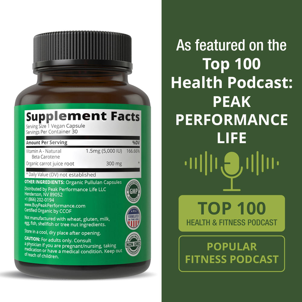 Peak Performance cápsulas junto a desayuno para uso diario conveniente