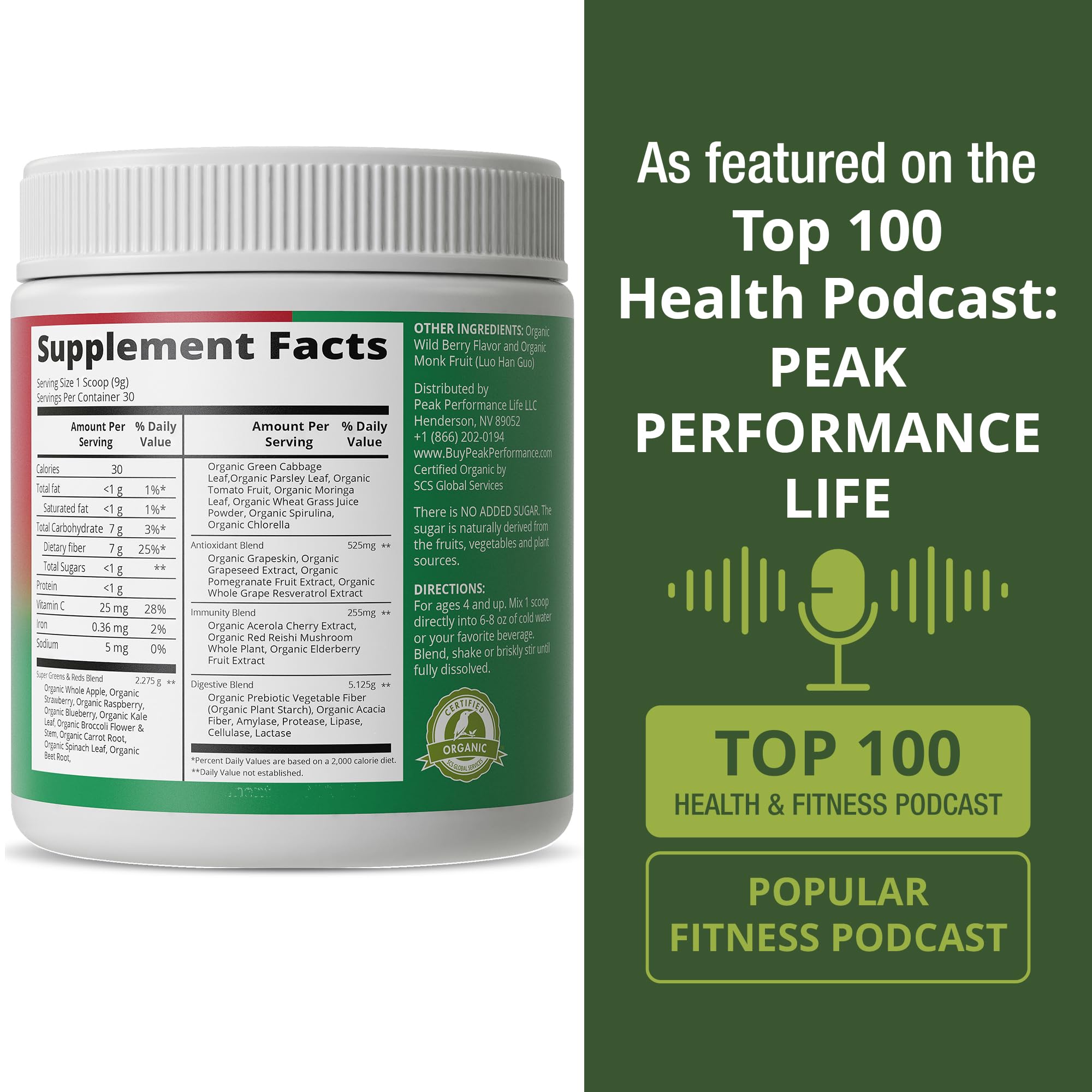 Peak Performance niño bebiendo superfood, facilidad y aceptación infantil