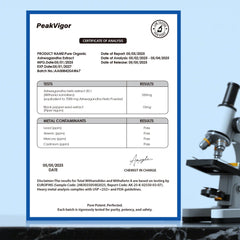 PeakVigorAshwagandha, dosis optimizada para tragar fácilmente