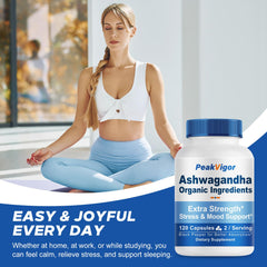  PeakVigor uso diario de ashwagandha para ritmo diario