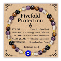 PEALICIOUS pulsera frontal mostrando ojo turco y balance estético