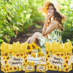 Peconal tarjeta de felicitación con girasol para mensajes personalizados