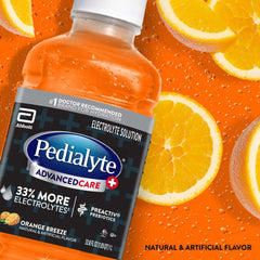 Pedialyte AdvancedCare Plus etiqueta nutricional mostrando niveles de electrolitos y azúcar