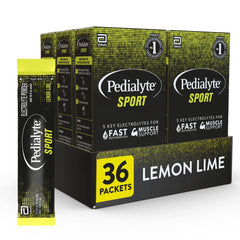 Pedialyte paquete Limón-Lima mostrando sobres y beneficio de hidratación rápida
