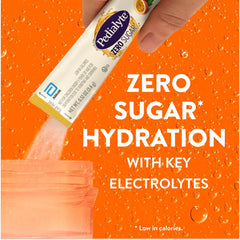 Pedialyte sobre abierto con polvo, textura fina y mezcla fácil de disolver
