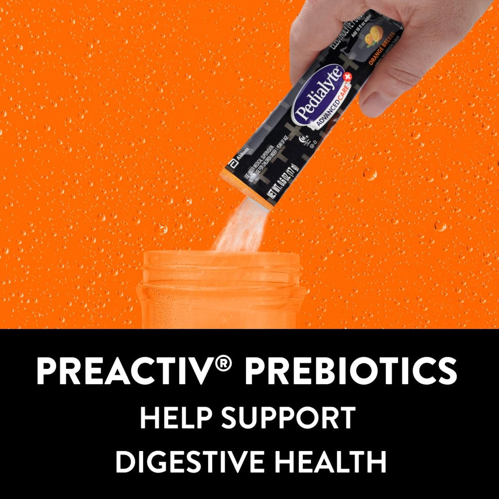 Pedialyte sobre en mano listo para llevar, Pedialyte portátil y práctico