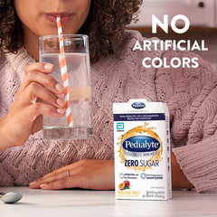 Vaso con bebida Pedialyte Passion Fruit lista, hidratación rápida y refrescante