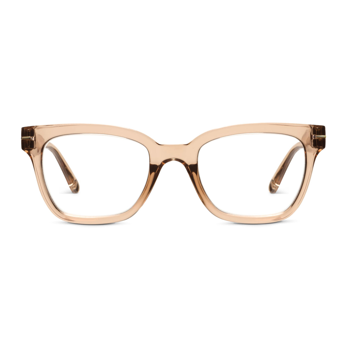 Peepers gafas de lectura frontal tan mostrando estilo y ajuste cómodo
