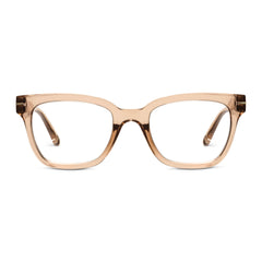 Peepers gafas de lectura frontal tan mostrando estilo y ajuste cómodo