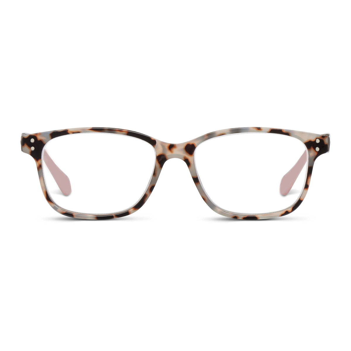 Peepers Nature Walk frontal gris carey rosa mostrando diseño elegante y ajuste cómodo