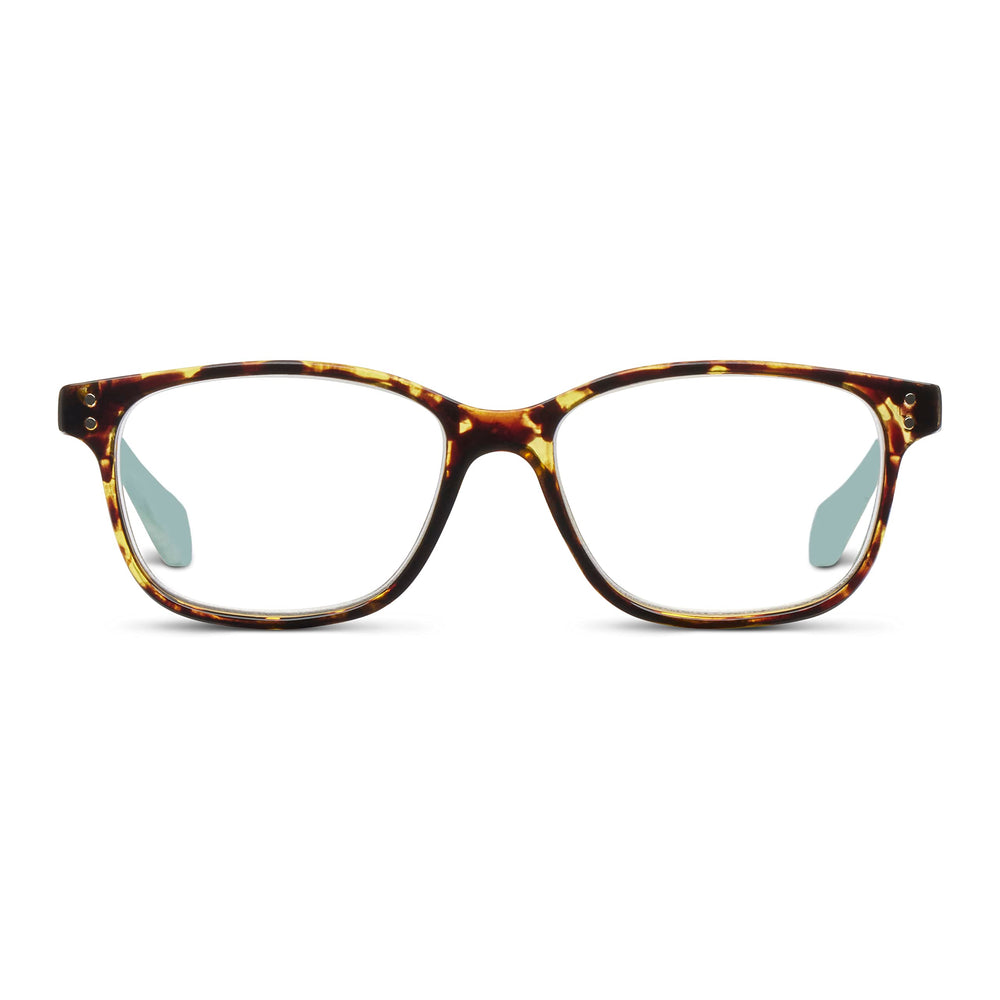 Peepers Nature Walk frontal mostrando montura tortoise aqua y estilo cómodo
