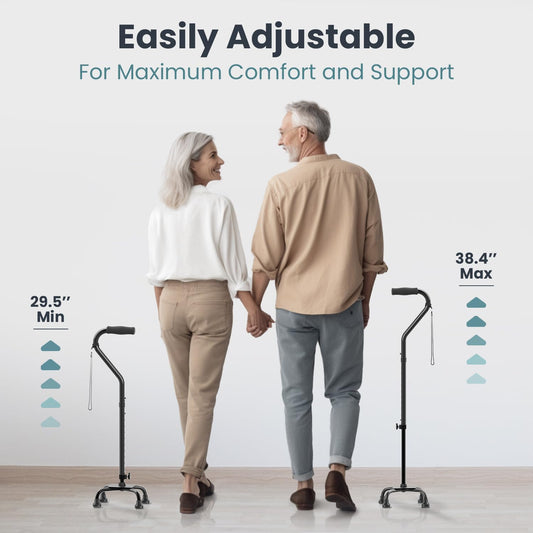 PELEGON bastón quad detalle del mango ergonómico para confort