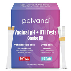 Pelvana empaque frontal mostrando el kit y beneficio de pruebas en casa