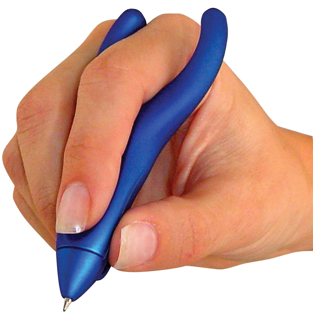 PenAgain en mano escribiendo para reducir fatiga y aumentar control