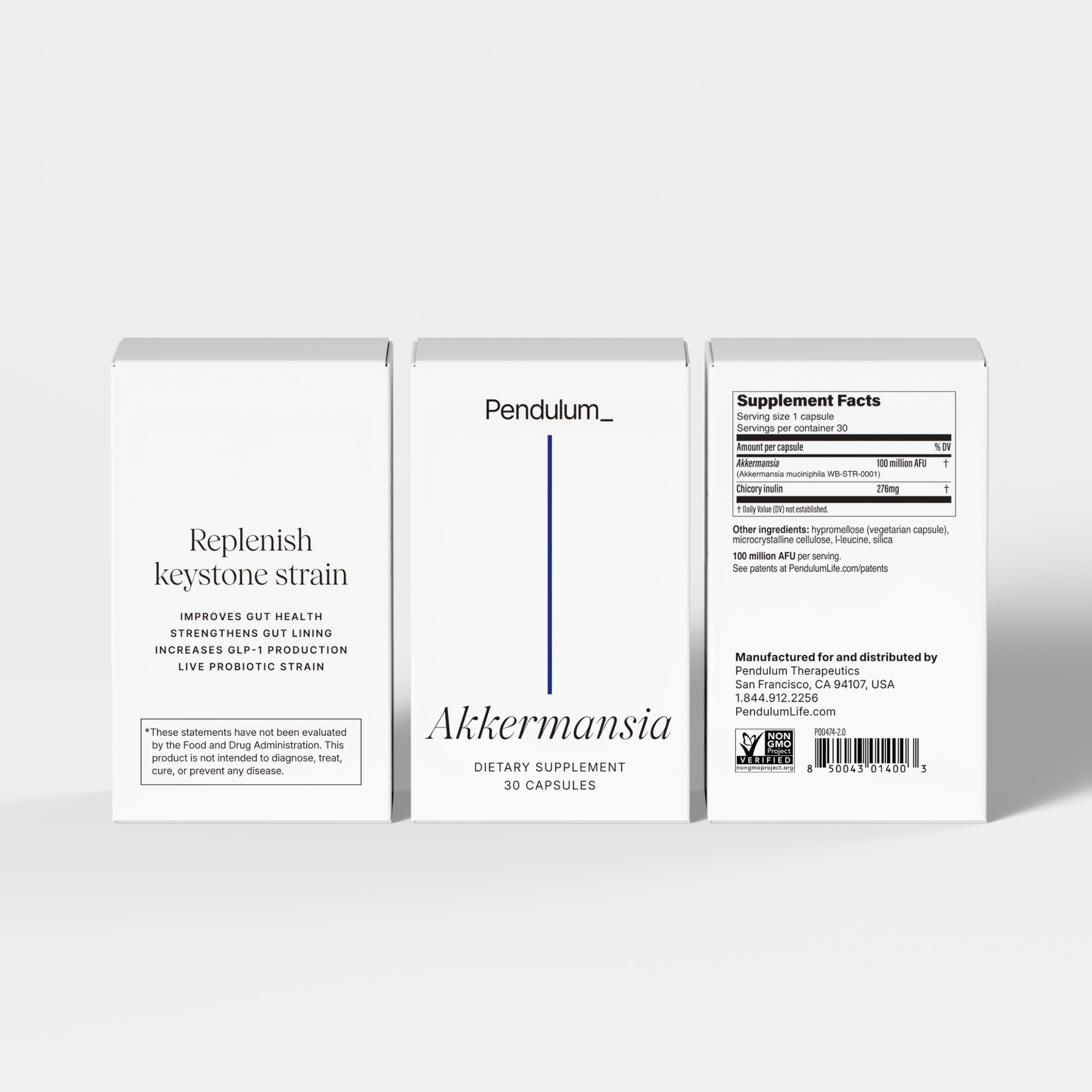 Pendulum etiqueta con ingredientes y certificaciones para transparencia