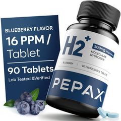 PEPAX frontal del empaque mostrando tabletas y beneficios