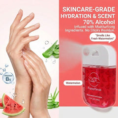 PeppyHands spray usado en avión para higiene durante viajes