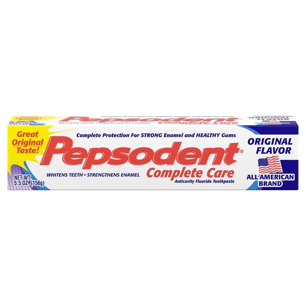 Pepsodent tubo frente del empaque que muestra marca y beneficio limpieza profunda