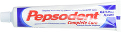 Pepsodent frente del tubo mostrando la marca y protección anticaries