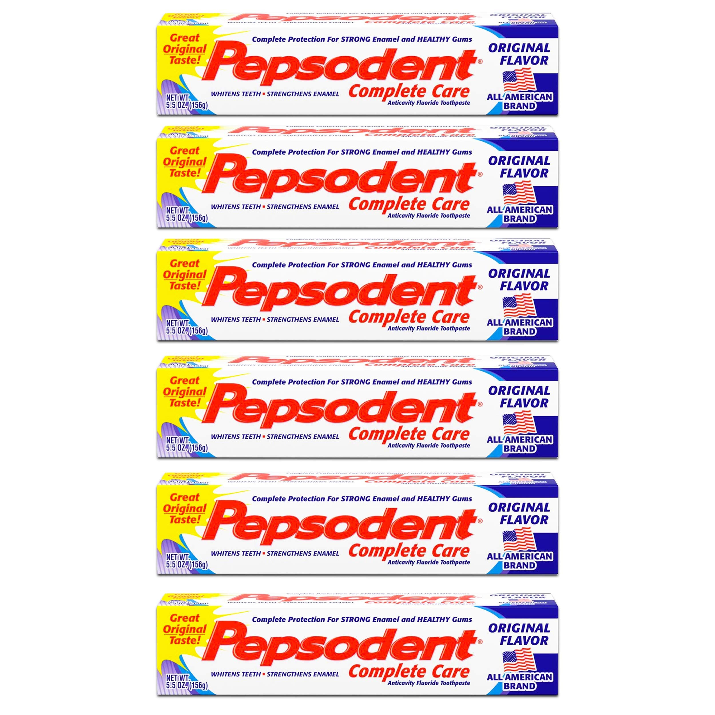 Pepsodent frente del empaque mostrando diseño y tamaño para identificación rápida