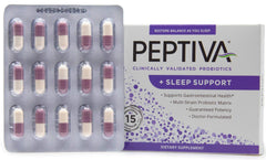Peptiva cápsulas con liberación de melatonina para dormir mejor.