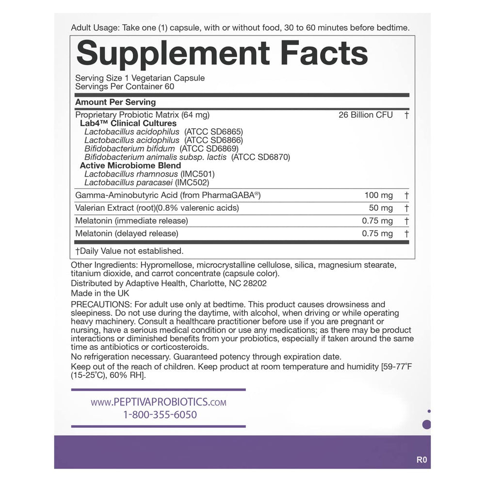 Peptiva, etiqueta frontal que destaca la formulación para bienestar intestinal.