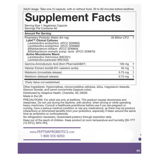 Peptiva, etiqueta frontal que destaca la formulación para bienestar intestinal.