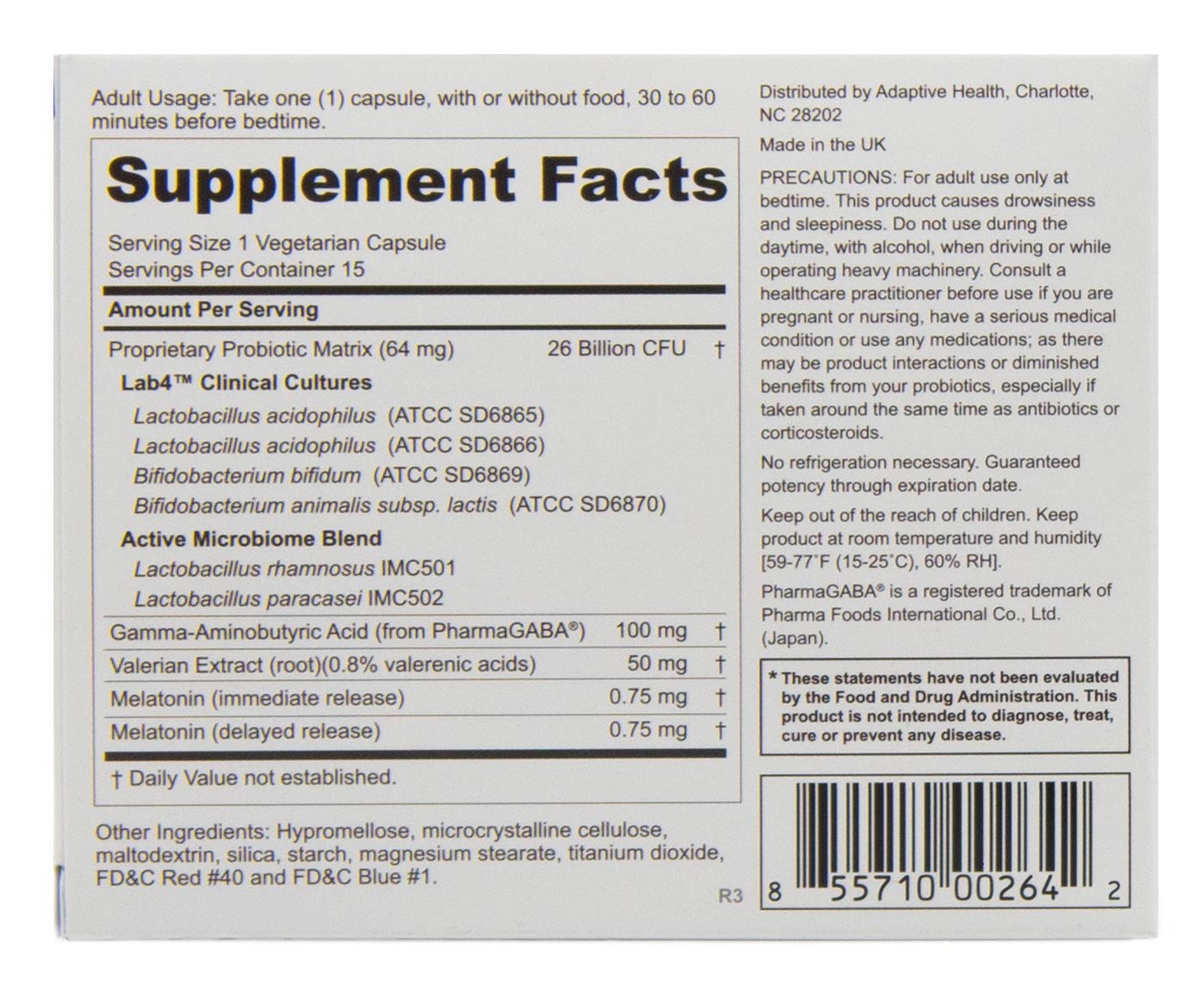 Peptiva probiótico vegetariano que apoya la digestión nocturna.