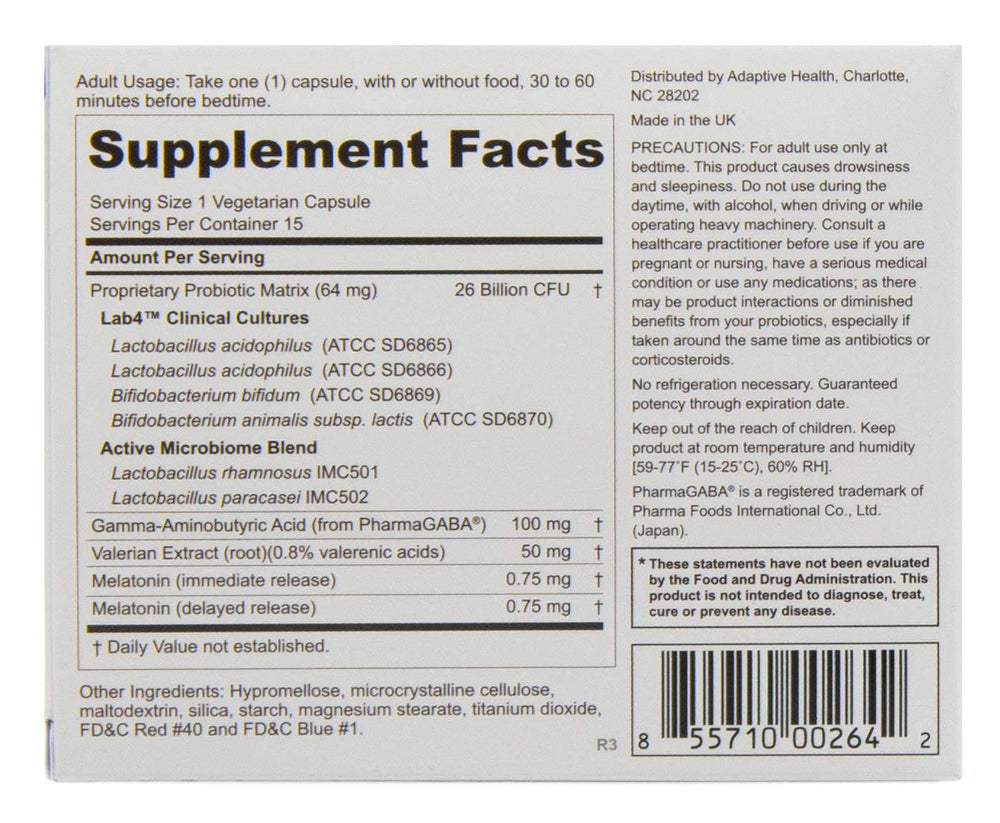 Peptiva probiótico vegetariano que apoya la digestión nocturna.