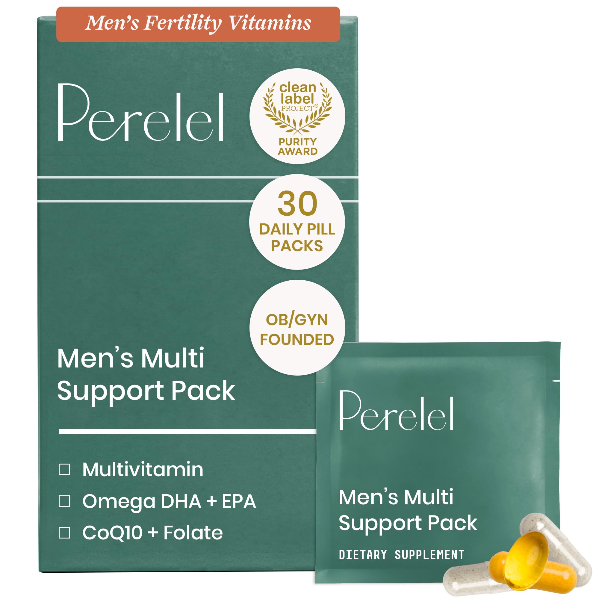Perelel pack frontal mostrando sobres listos para llevar y conveniencia