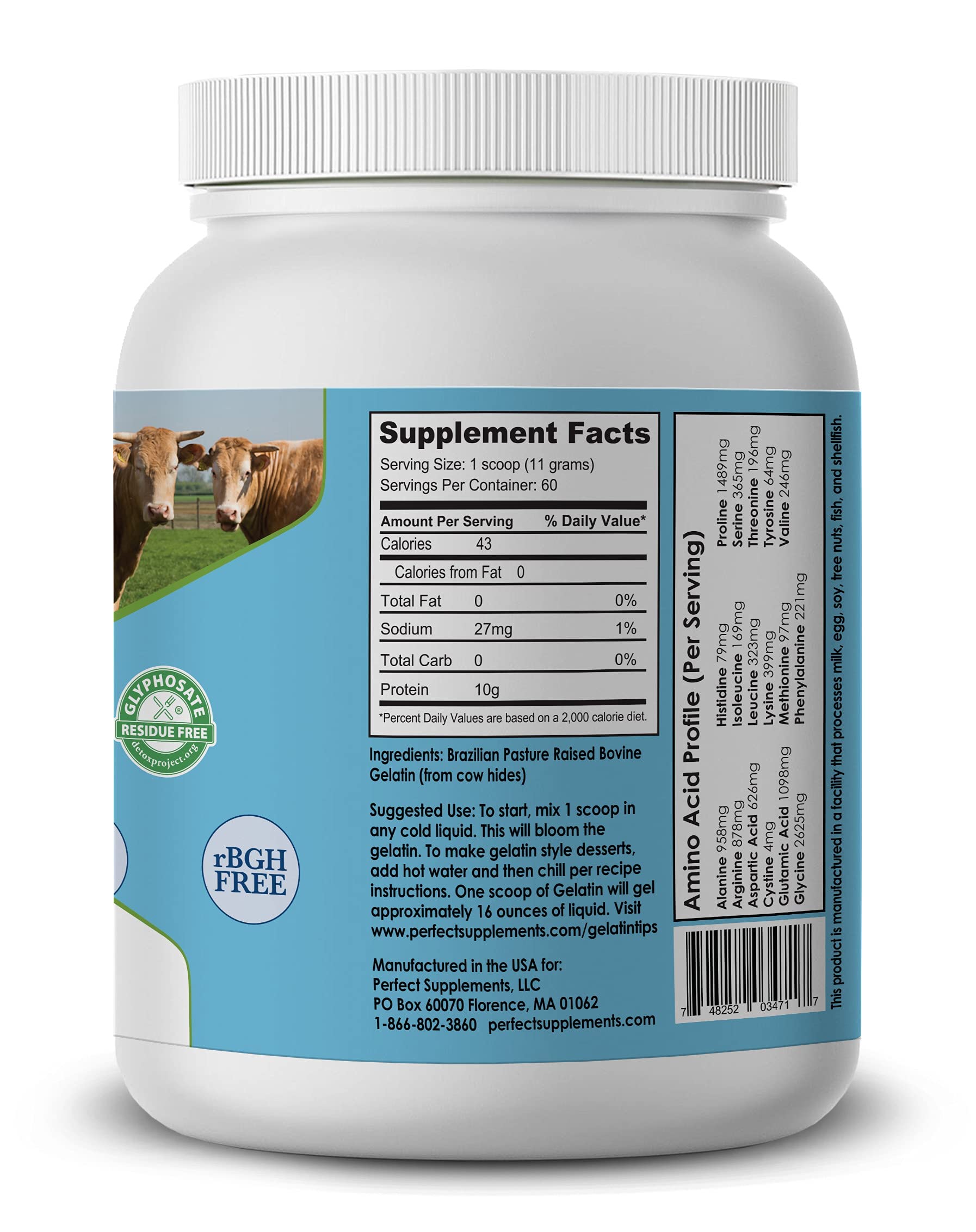 Perfect Supplements cucharada medidora para dosis exacta y práctica