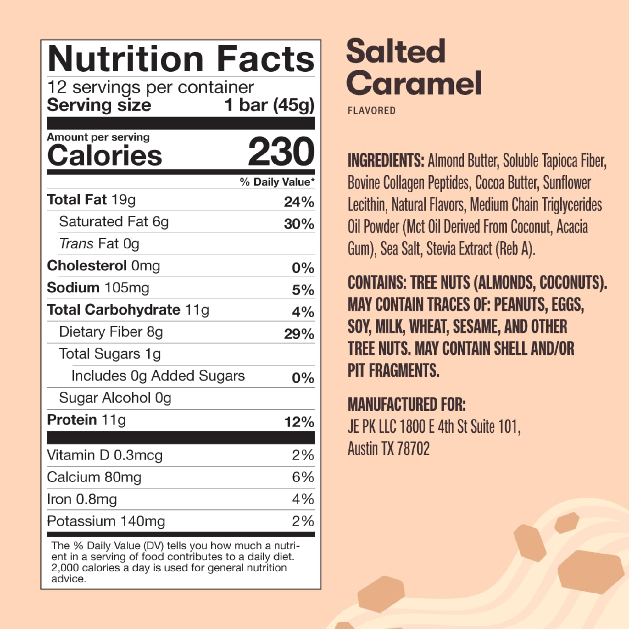 Perfect Keto Bar junto a una botella de agua en escritorio, opción práctica para energía entre comidas