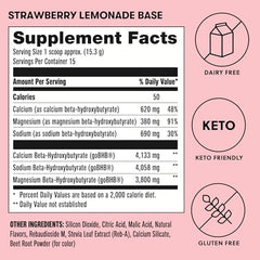 Perfect Keto etiqueta con lista de ingredientes y beneficio sin azúcares