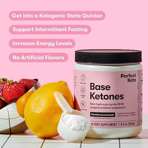 Perfect Keto antes de entrenamiento con botella mostrando energía sin cafeína