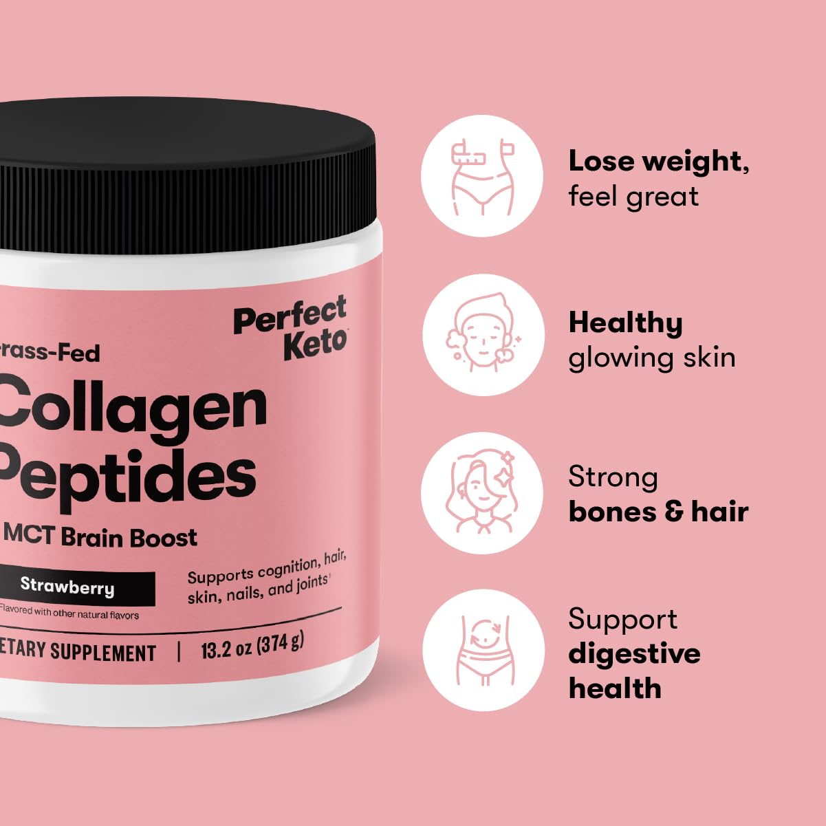 Perfect Keto producto en encuadre de cocina para uso diario y estilo de vida