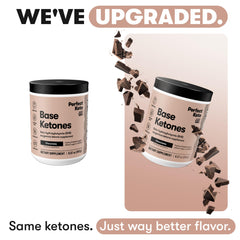 Perfect Keto textura del polvo en primer plano facilita mezcla rápida