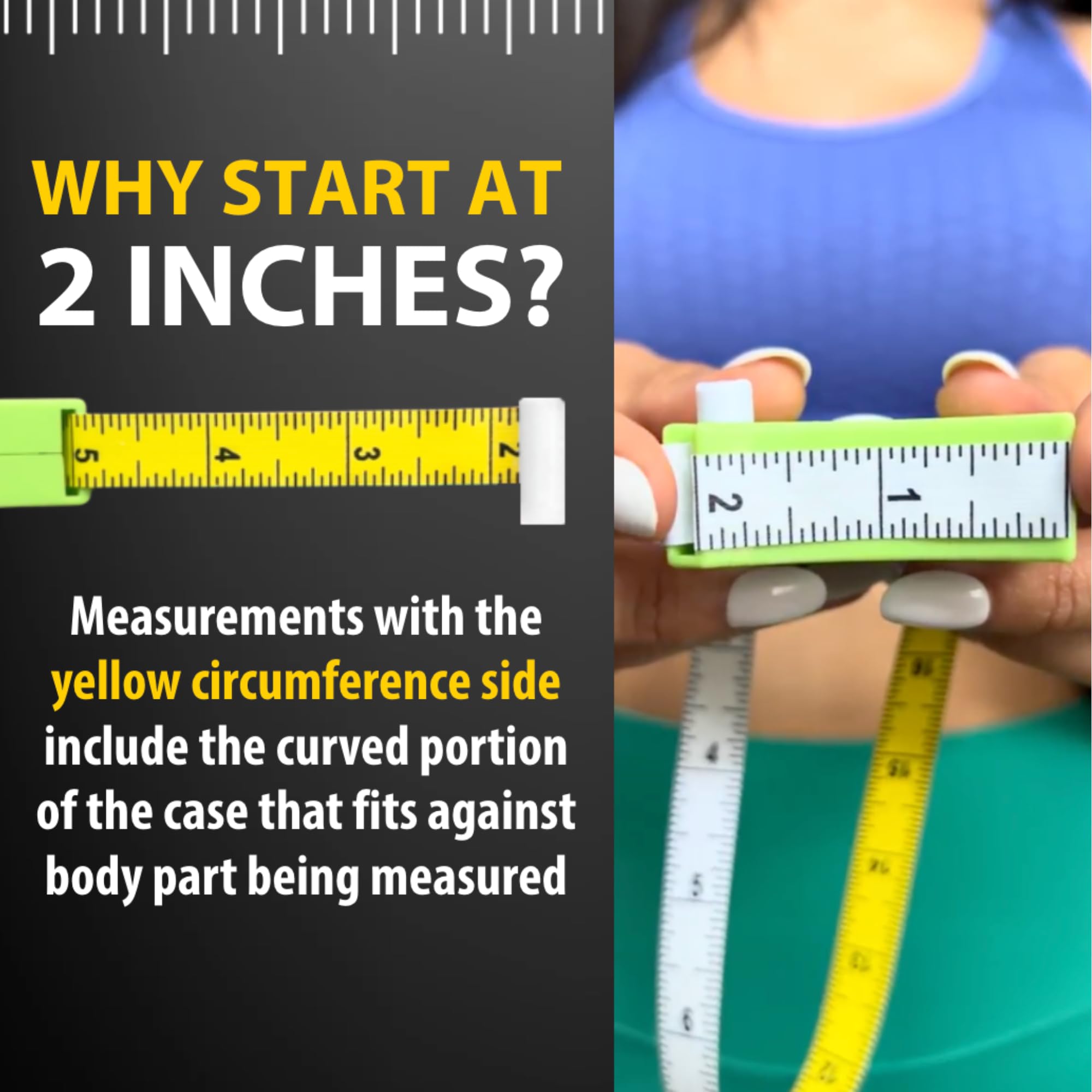 Perfect Measuring Tape mecanismo retráctil y botón listo para recoger la cinta