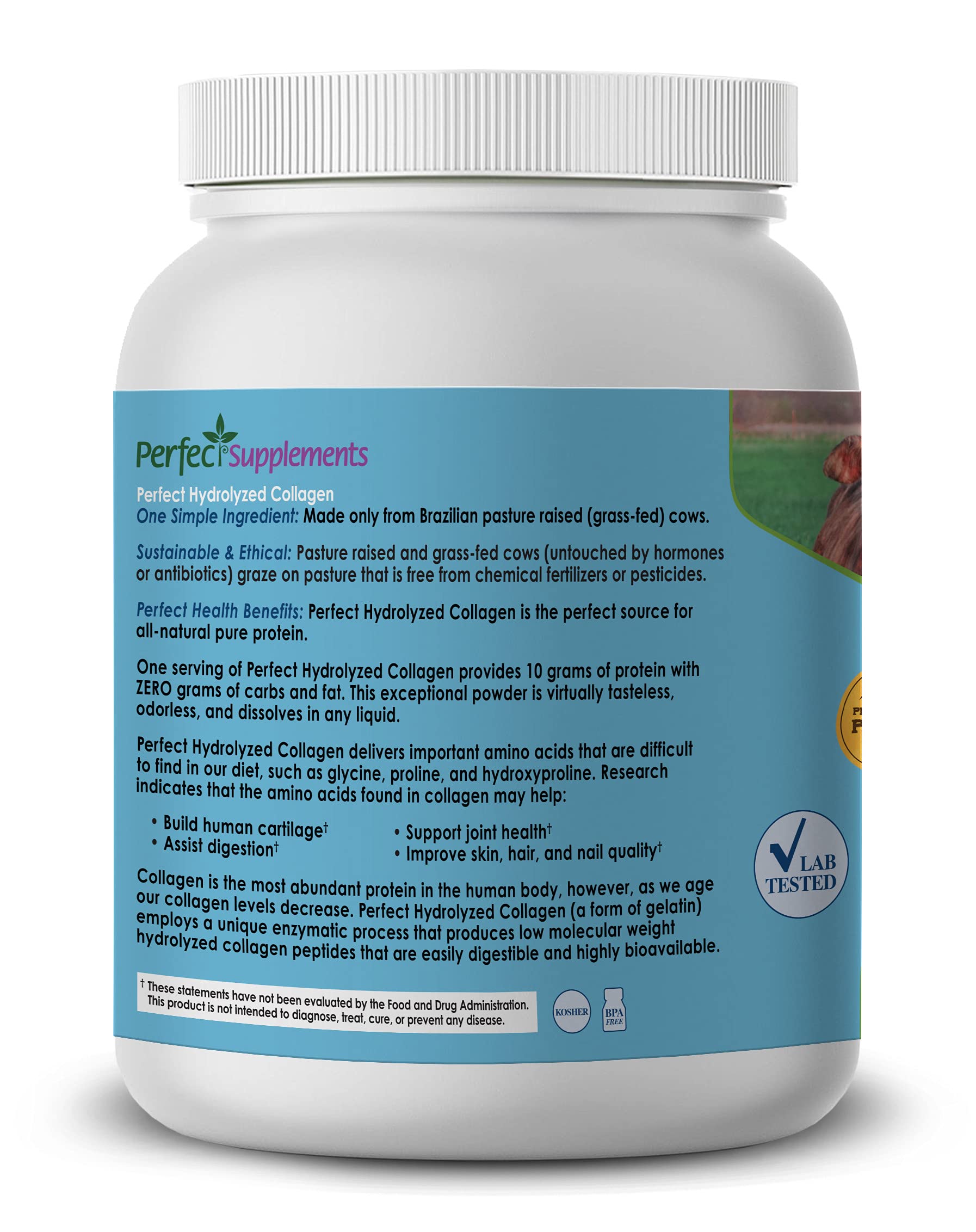 Perfect Supplements mezclado en vaso demostrando disolución en líquido