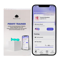 Perifit dispositivo frontal verde mostrando diseño ergonómico y fácil uso