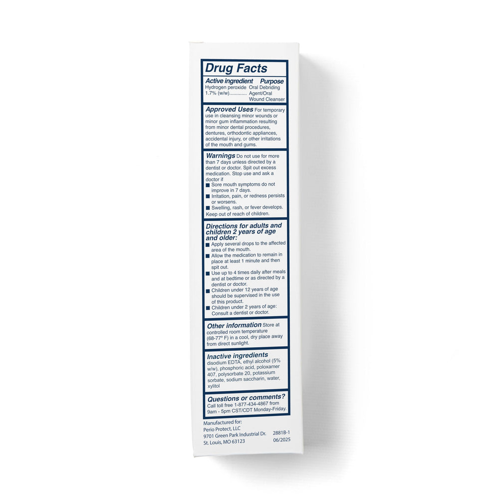 Perio Protect PerioGelX aplicador con gel en primer plano, textura clara para aplicación precisa