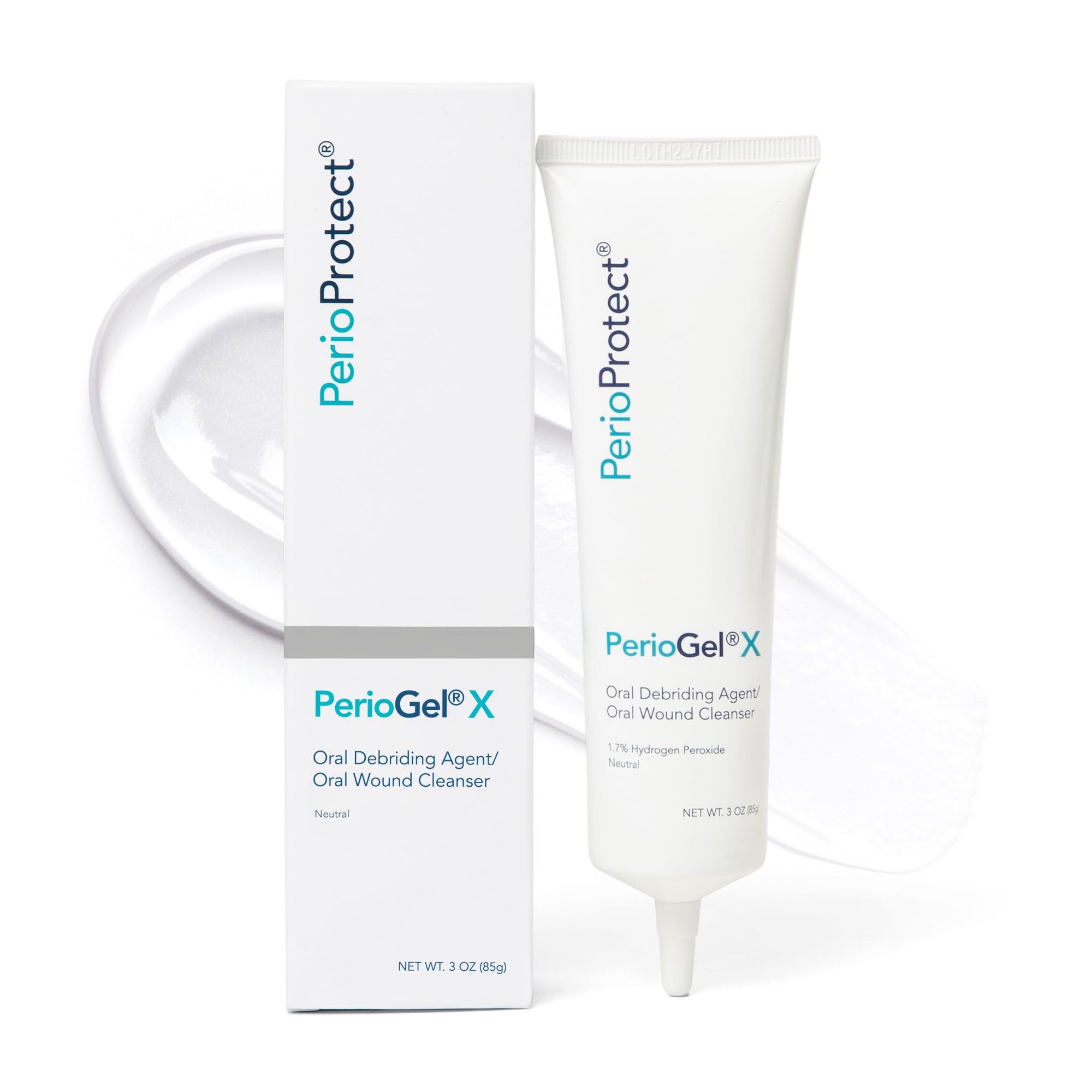 Perio Protect PerioGelX envase frontal mostrando etiqueta y tamaño 3 oz, ayuda higiene periodontal