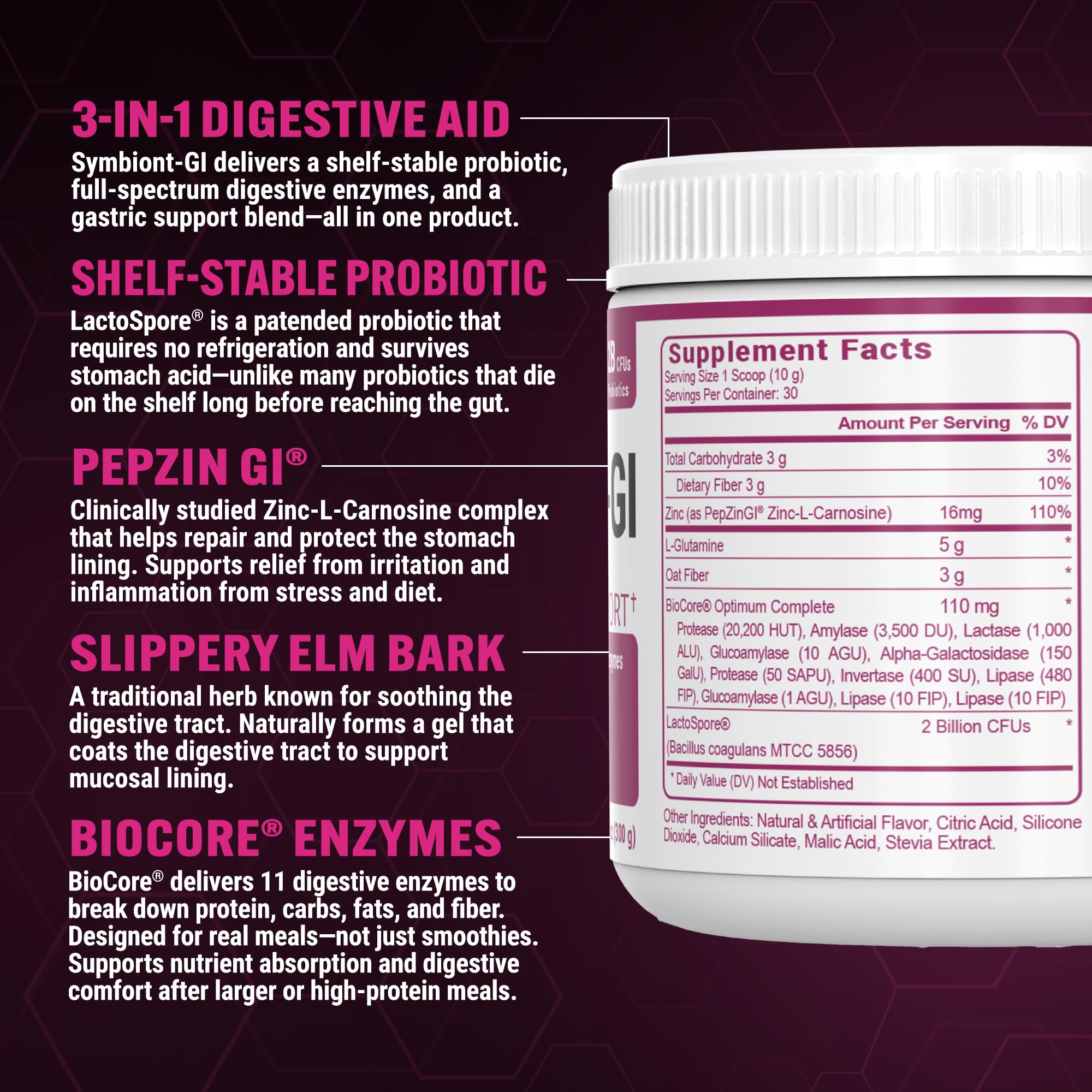 PEScience cuchara con porción de Complete-GI lista para añadir bebida