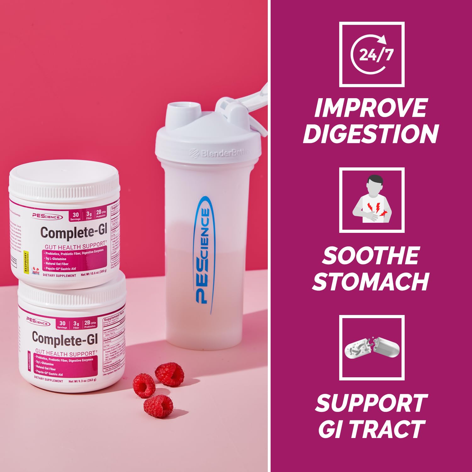 PEScience Complete-GI mezclado en batido, preparación rápida y sin sabor