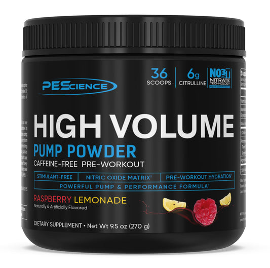 PEScience bote frontal Raspberry Lemonade mostrando diseño y sabor refrescante