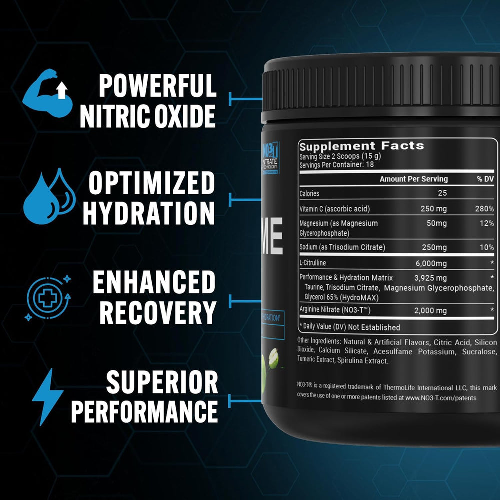 PEScience High Volume vaso mezclado listo antes del entrenamiento para bombas musculares