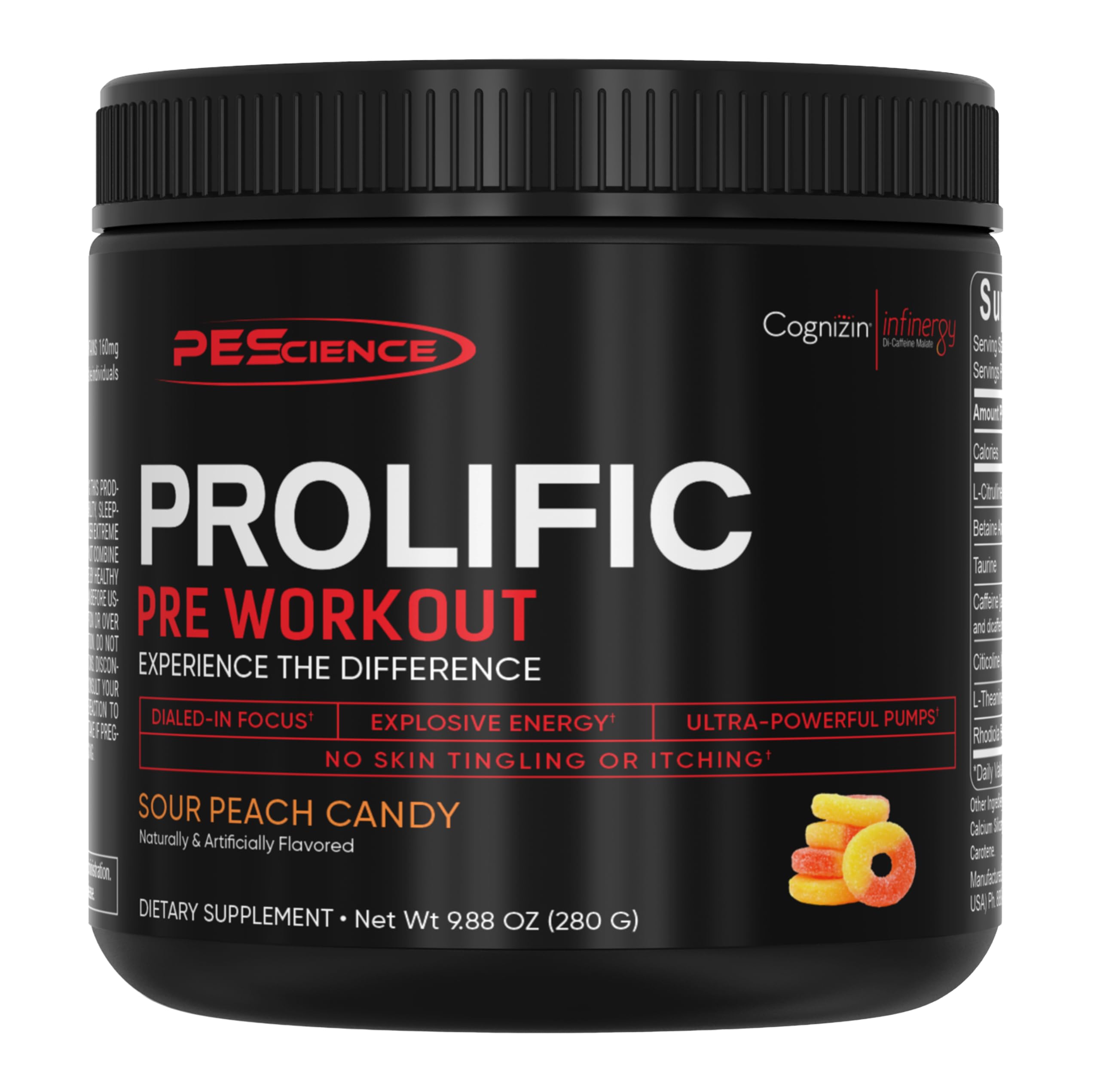 PEScience envase frontal Prolific mostrando etiqueta y tamaño